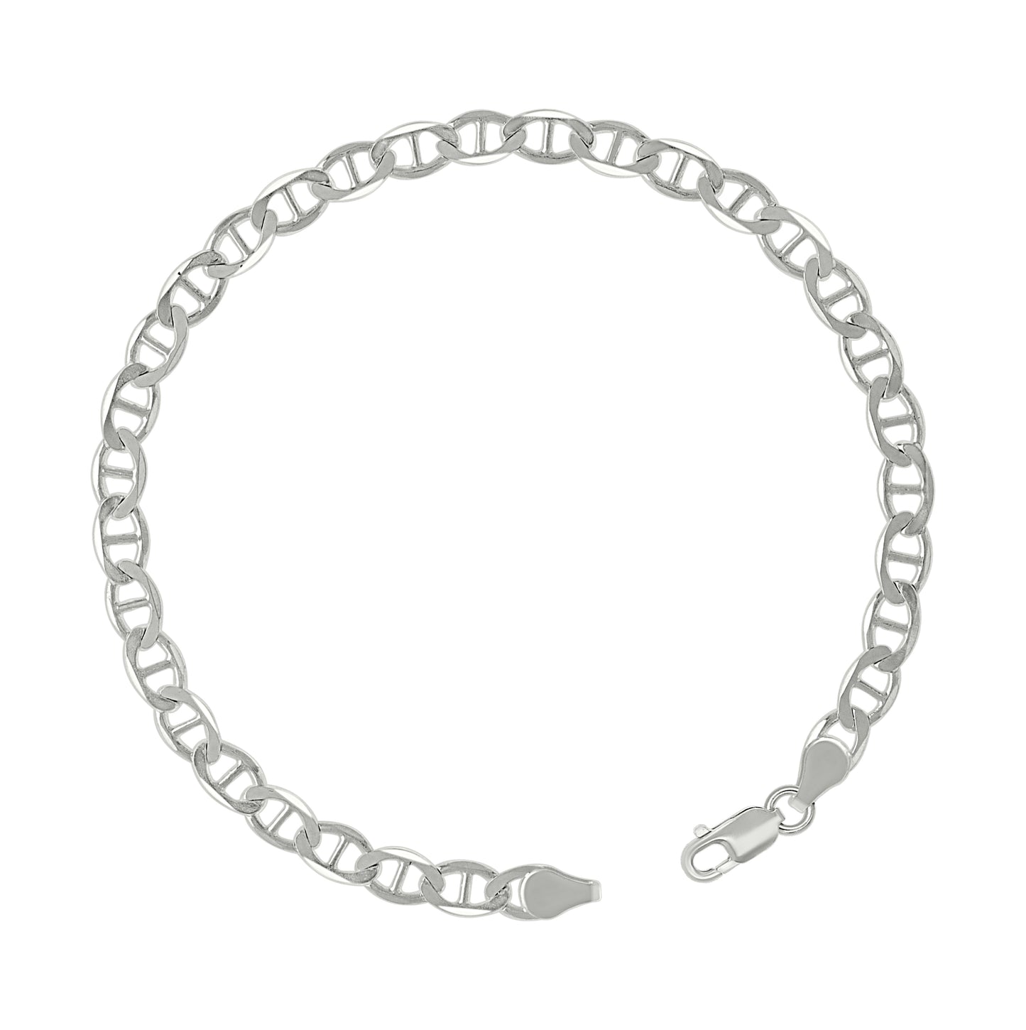 Sterling Silver Solid Classic Mariner Bracelet