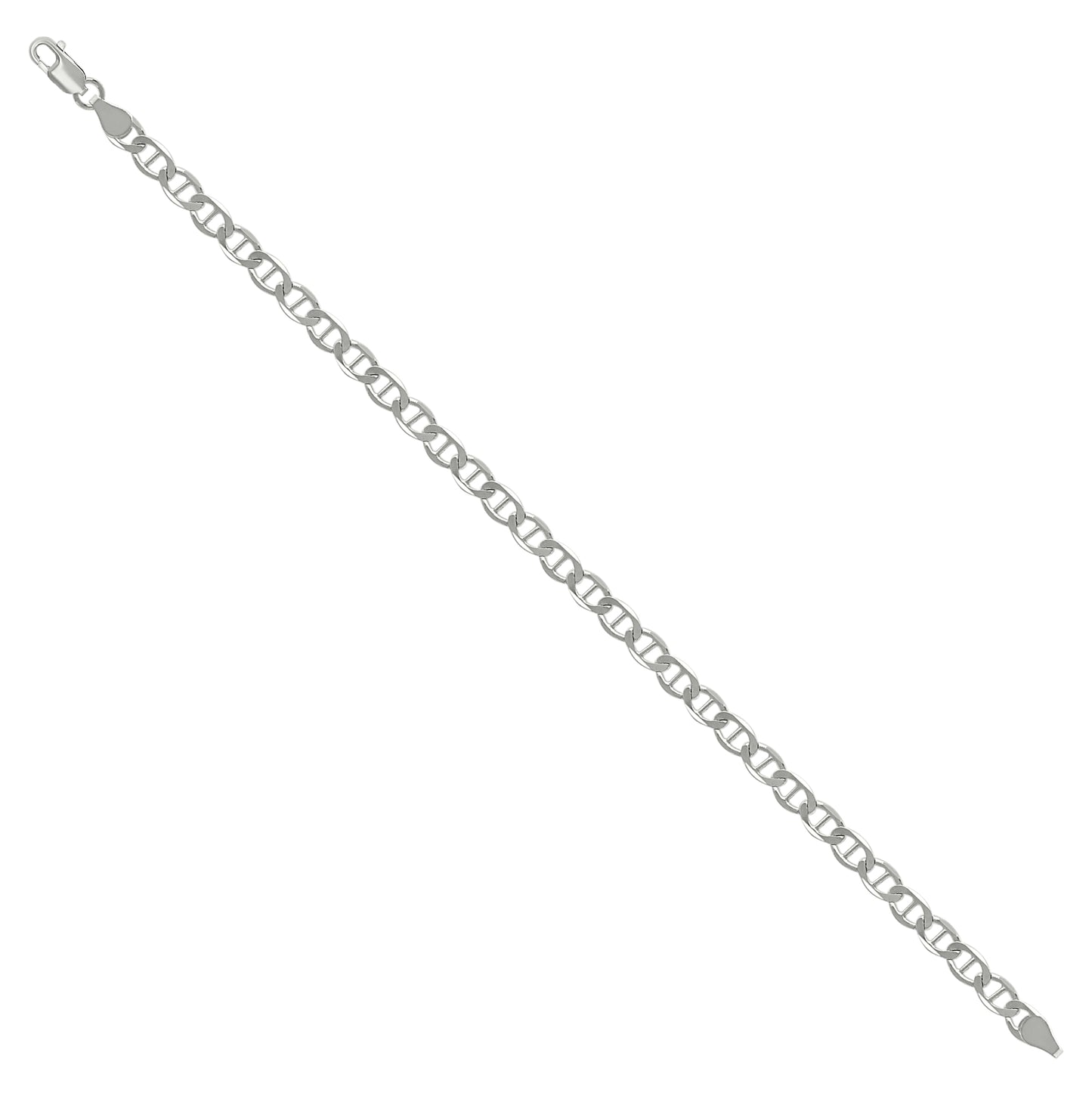 Sterling Silver Solid Classic Mariner Chain Silver