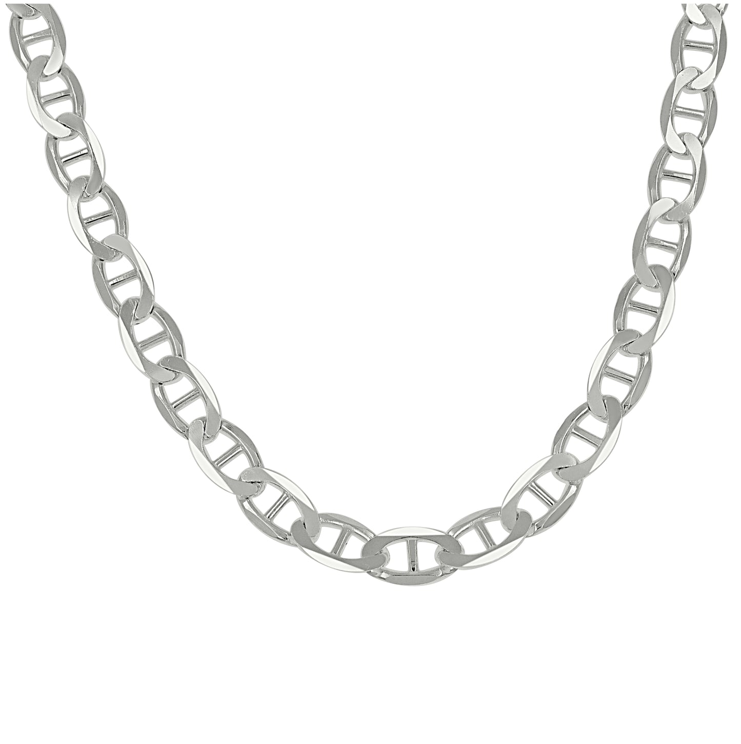 Sterling Silver Solid Classic Mariner Chain Silver