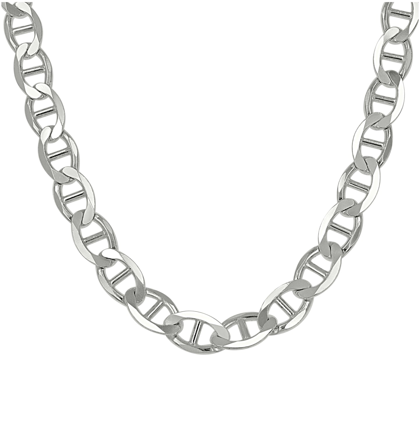 Sterling Silver Solid Classic Mariner Bracelet Silver