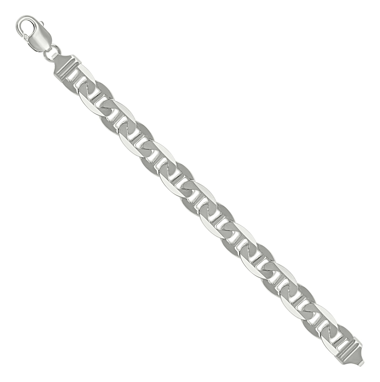 Sterling Silver Solid Classic Mariner Chain Silver