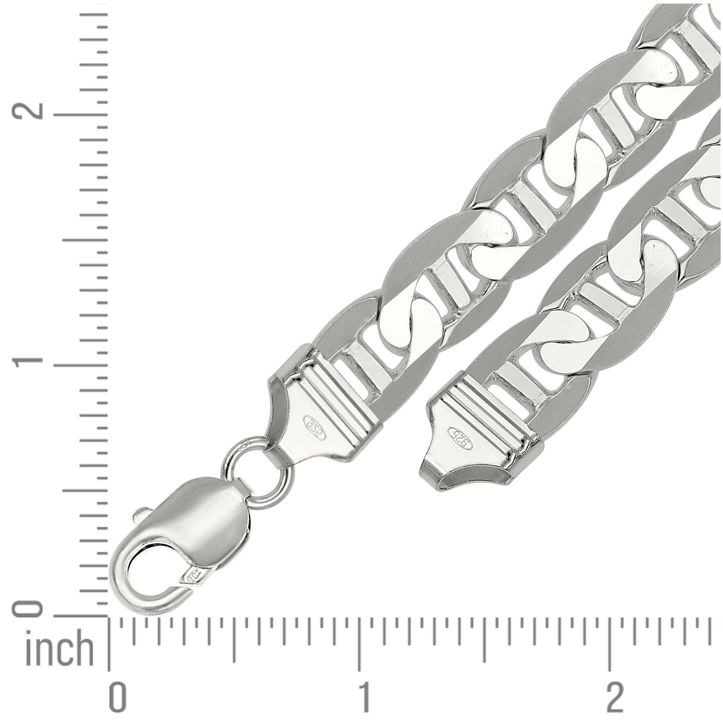 Sterling Silver Solid Classic Mariner Chain Silver