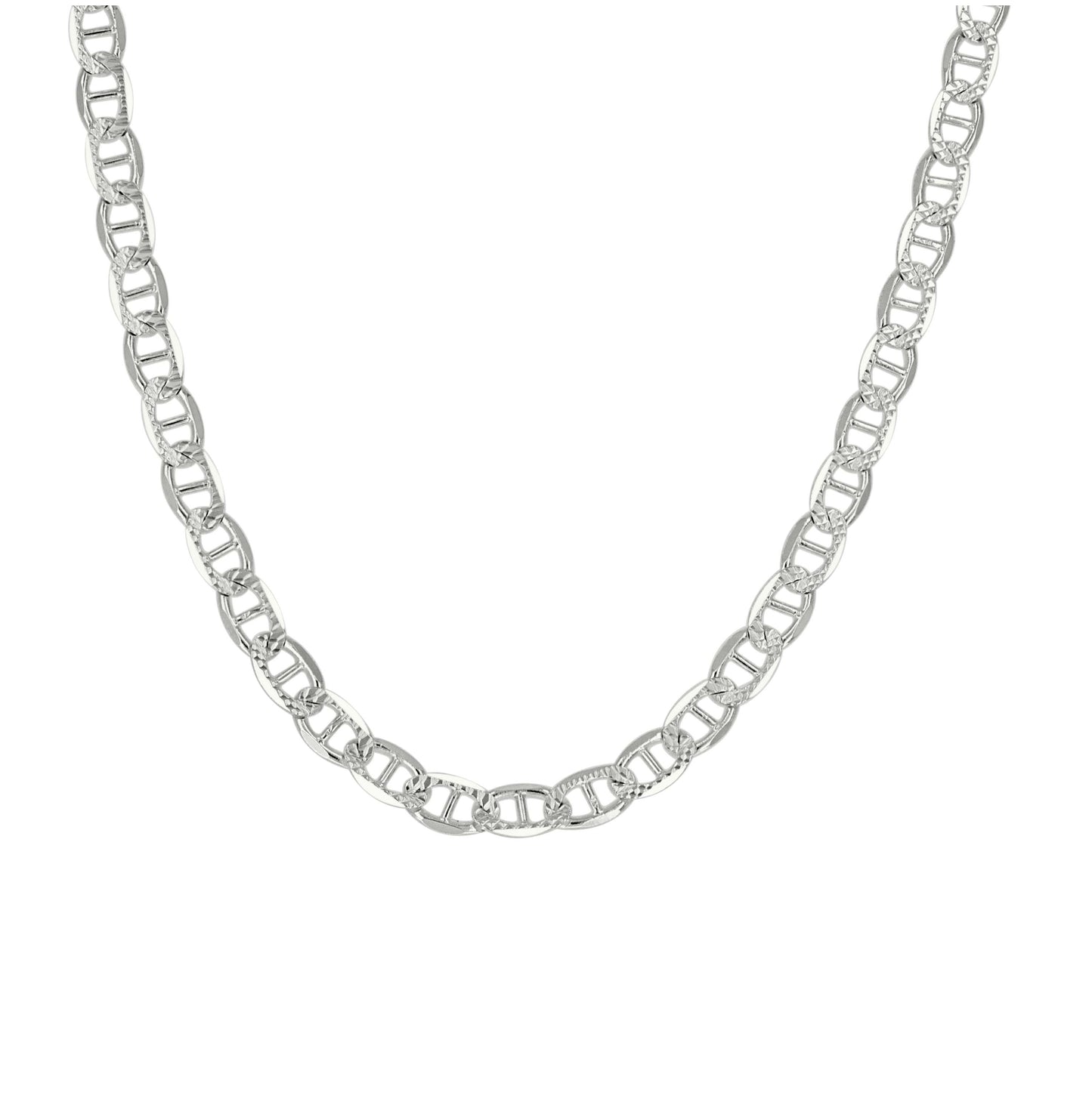 Sterling Silver Solid Classic Mariner Bracelet Silver