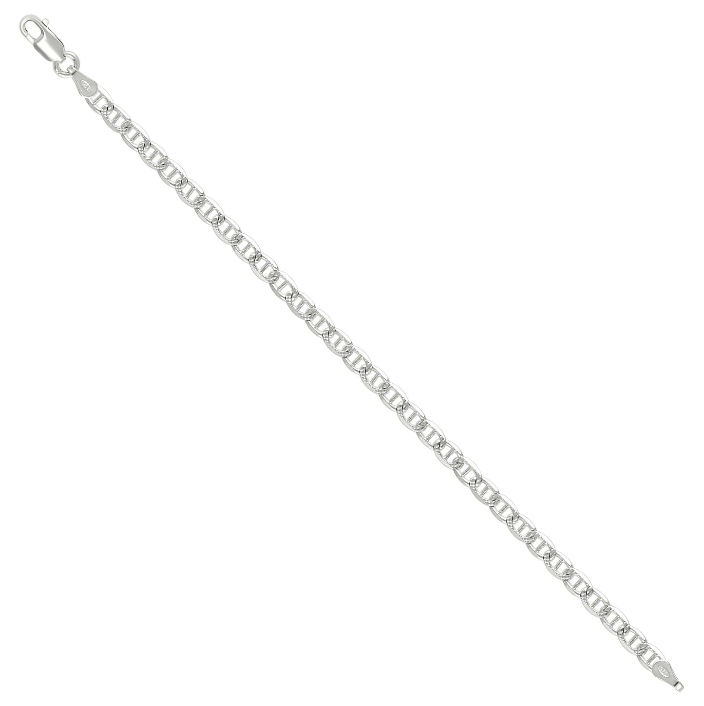 Sterling Silver Solid Classic Mariner Chain Silver