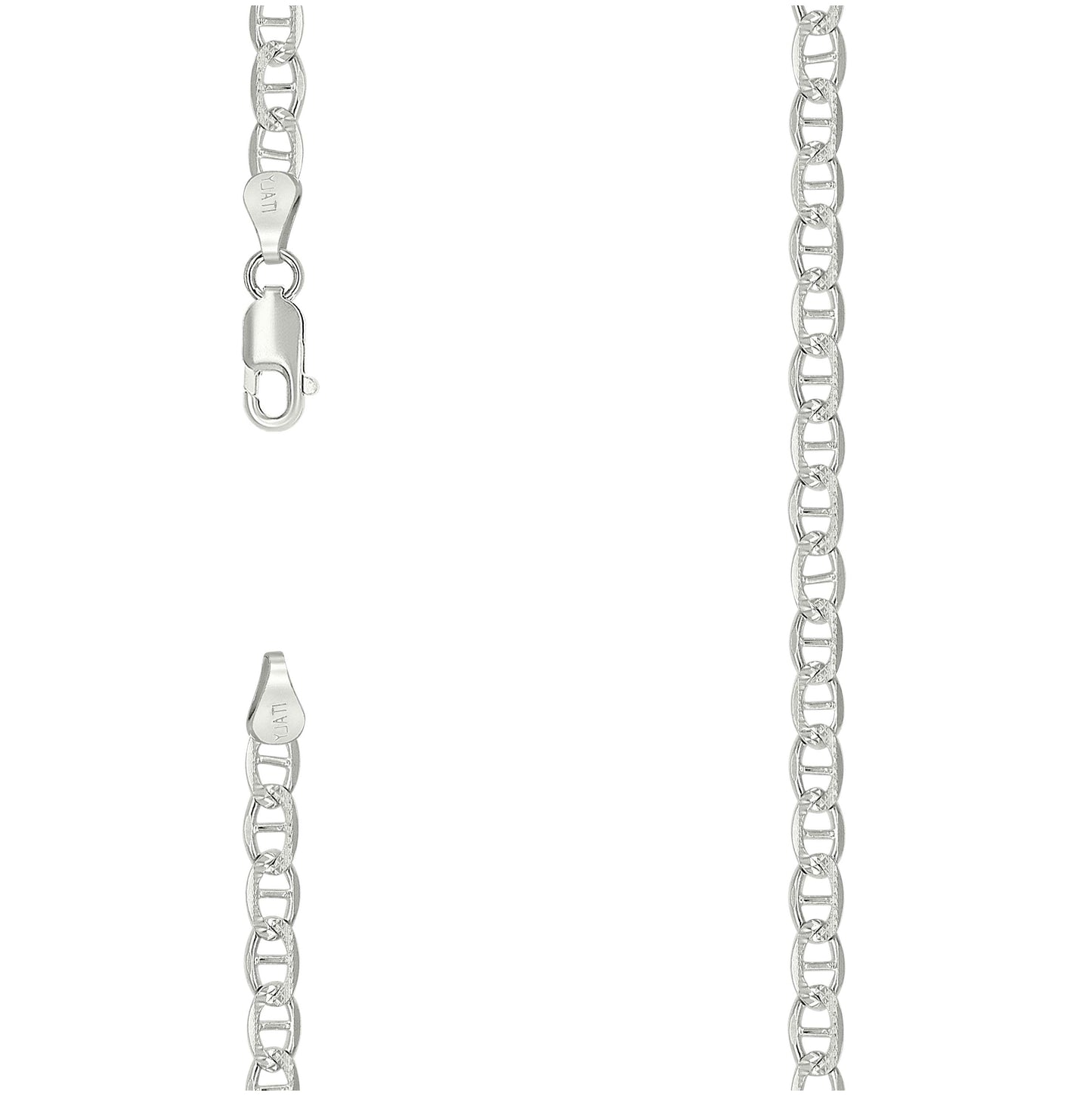 Sterling Silver Solid Classic Mariner Chain Silver