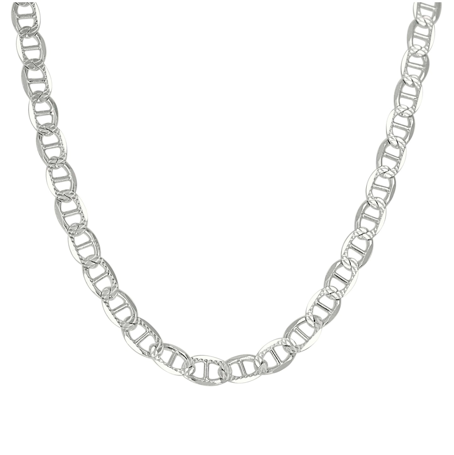 Sterling Silver Solid Classic Mariner Chain Silver