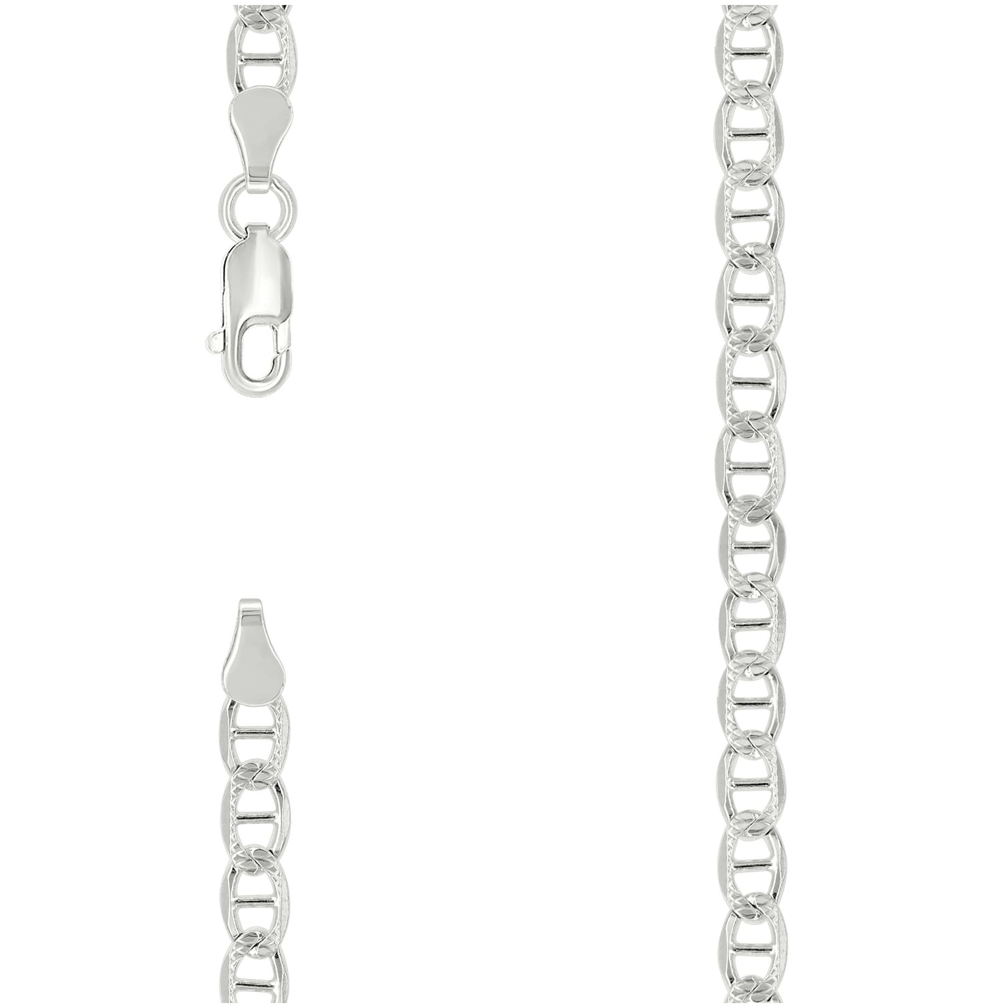 Sterling Silver Solid Classic Mariner Chain Silver