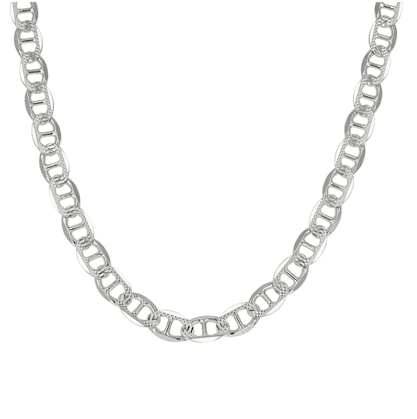 Sterling Silver Solid Classic Mariner Chain Silver
