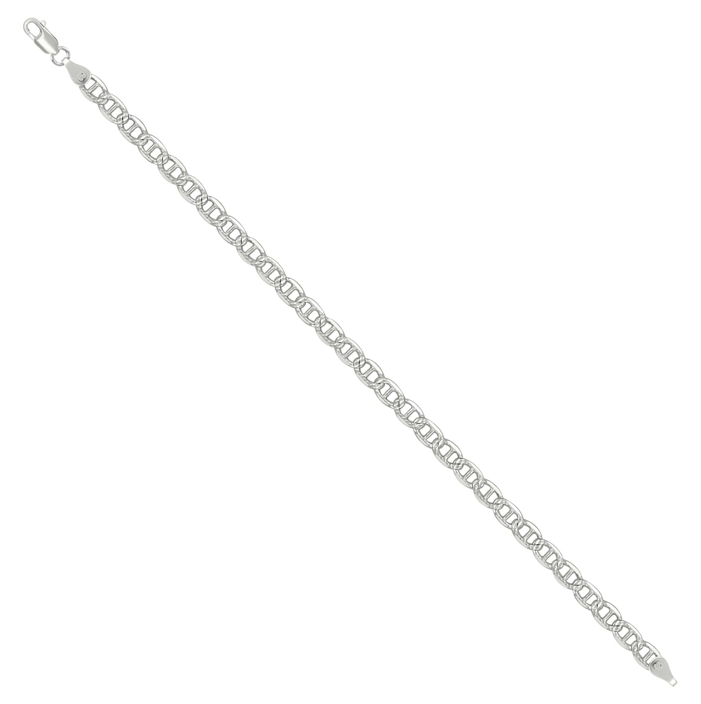 Sterling Silver Solid Classic Mariner Chain Silver