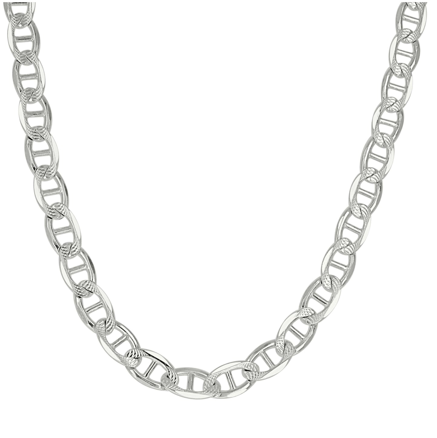Sterling Silver Solid Classic Mariner Chain Silver