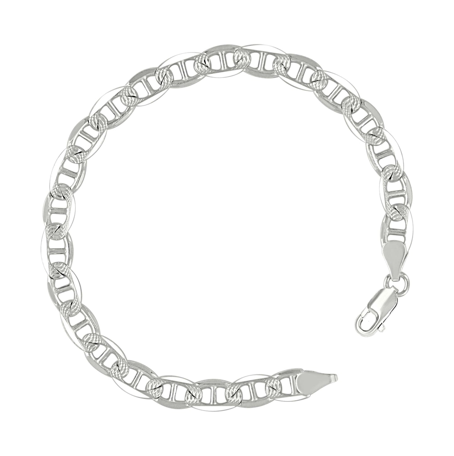 Sterling Silver Solid Classic Mariner Chain Silver