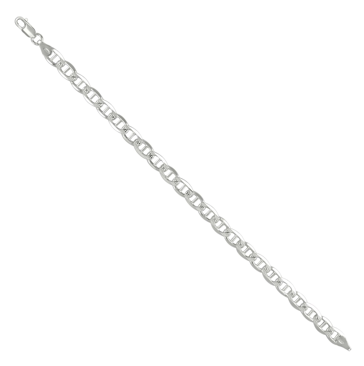 Sterling Silver Solid Classic Mariner Chain Silver