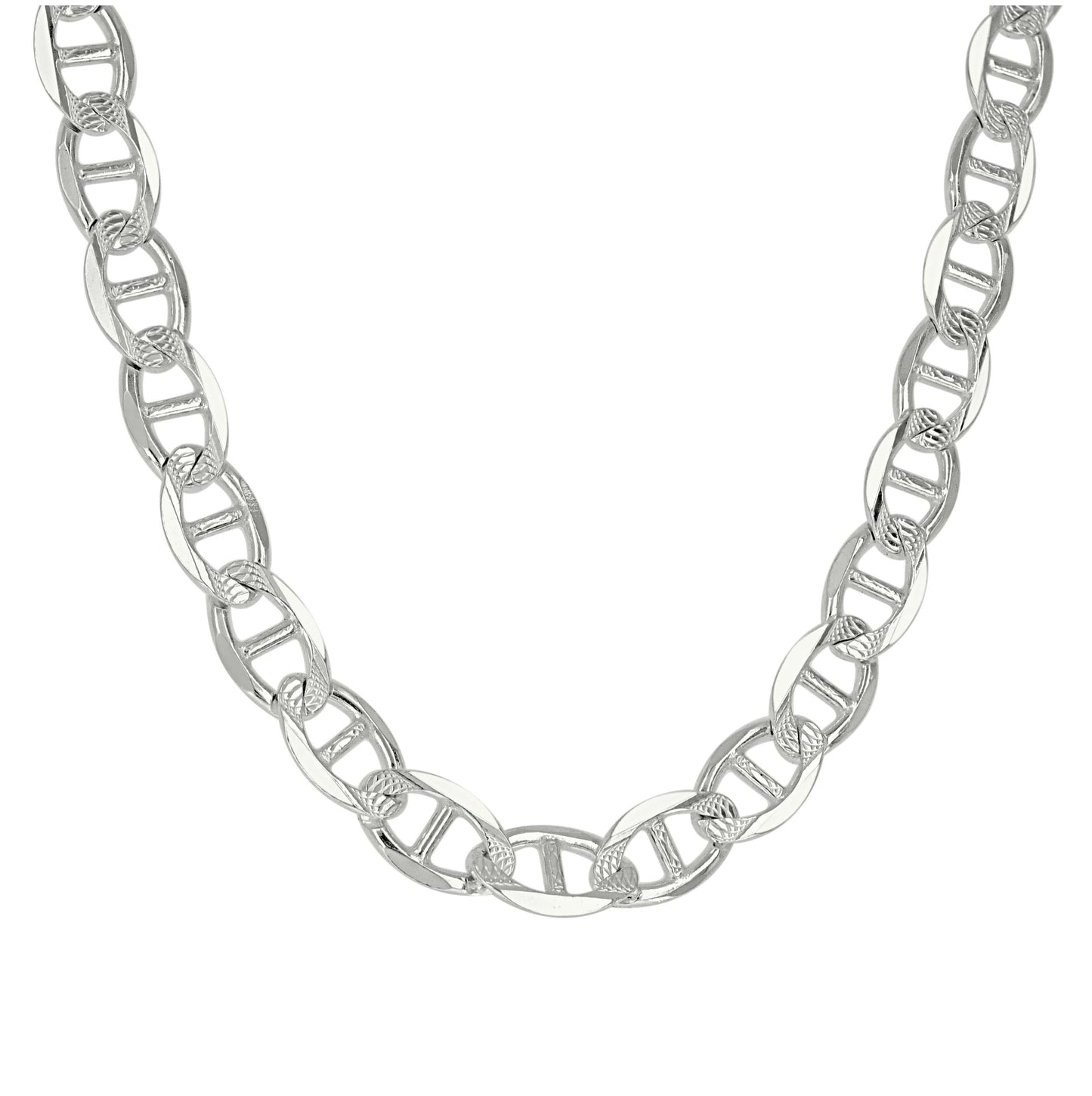 Sterling Silver Solid Classic Mariner Chain Silver