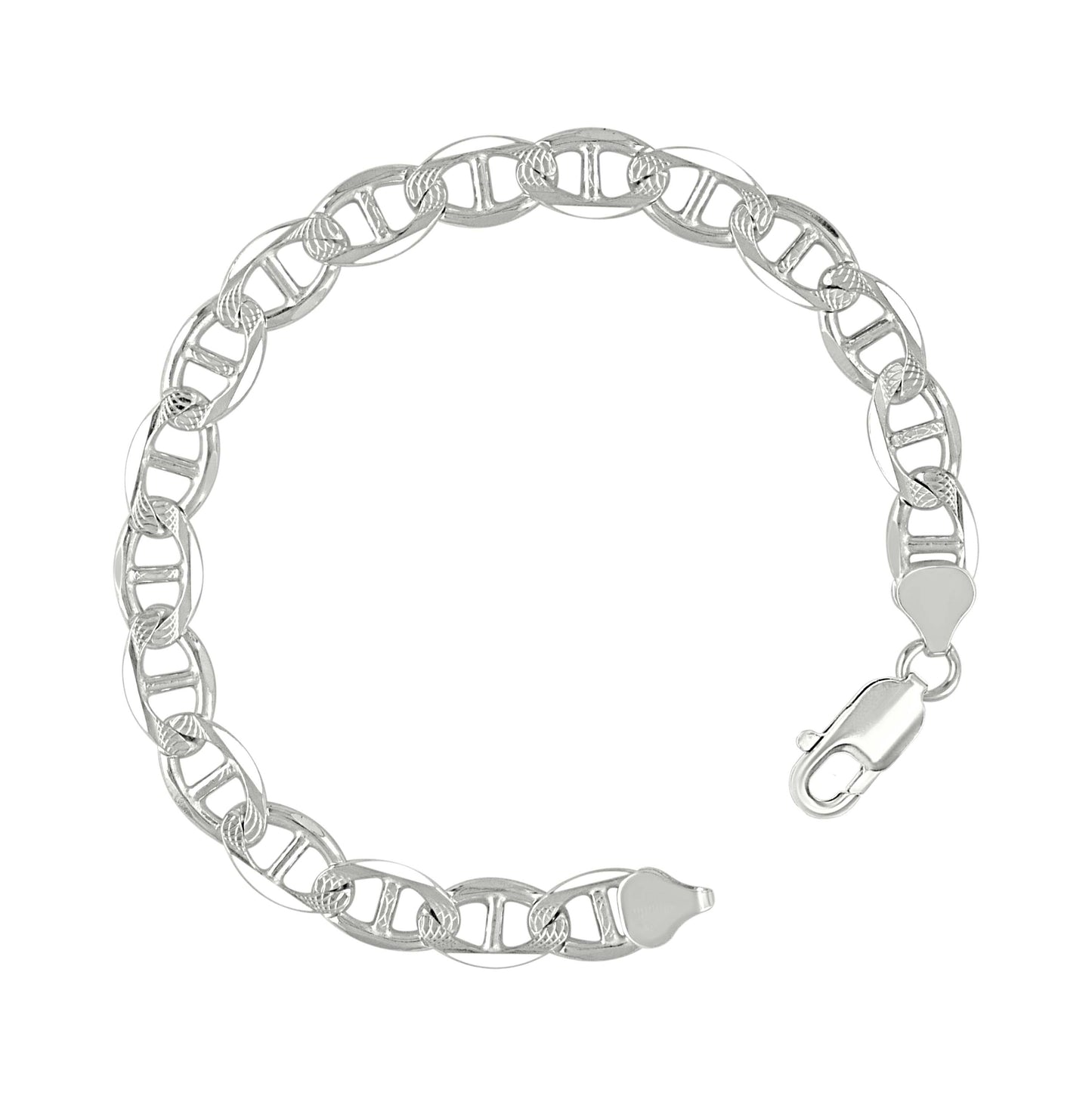 Sterling Silver Solid Classic Mariner Chain Silver