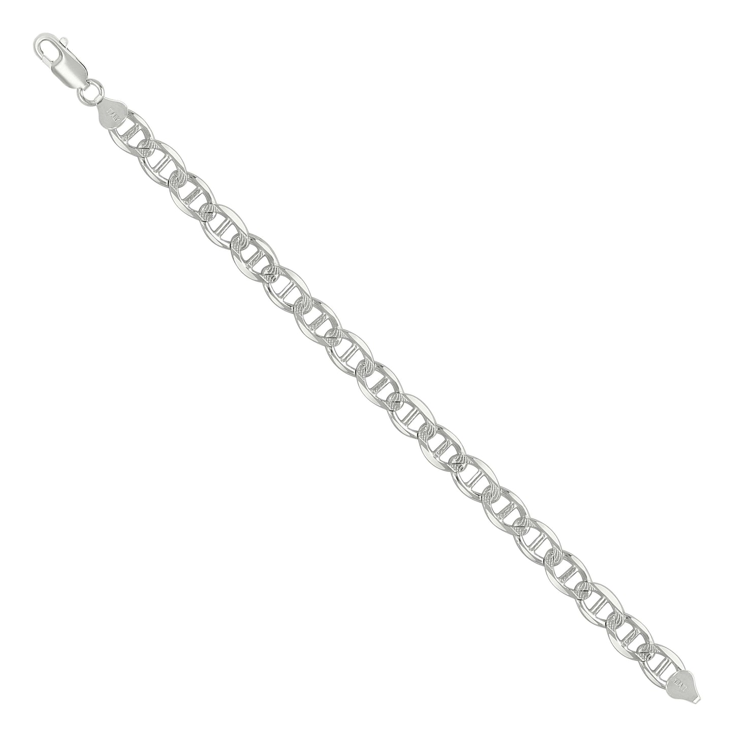 Sterling Silver Solid Classic Mariner Chain Silver
