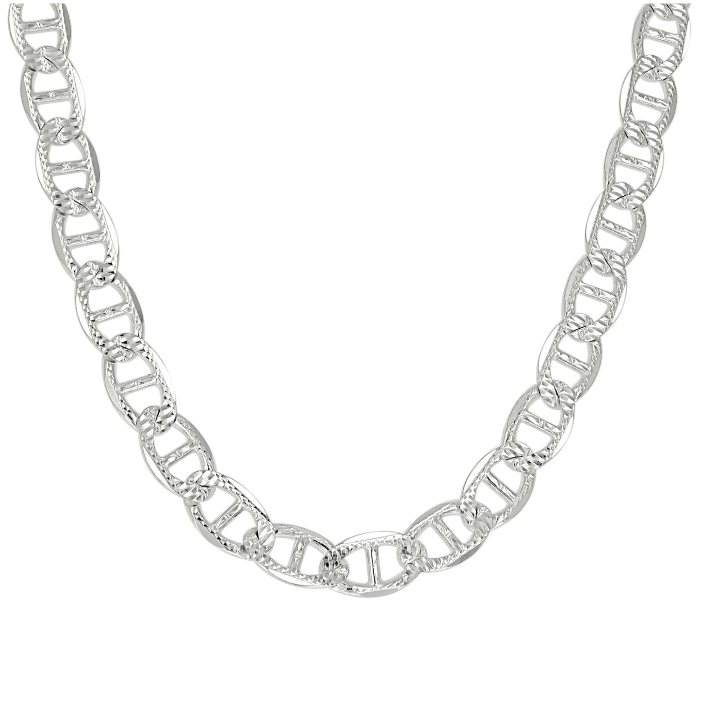 Sterling Silver Solid Classic Mariner Chain Silver