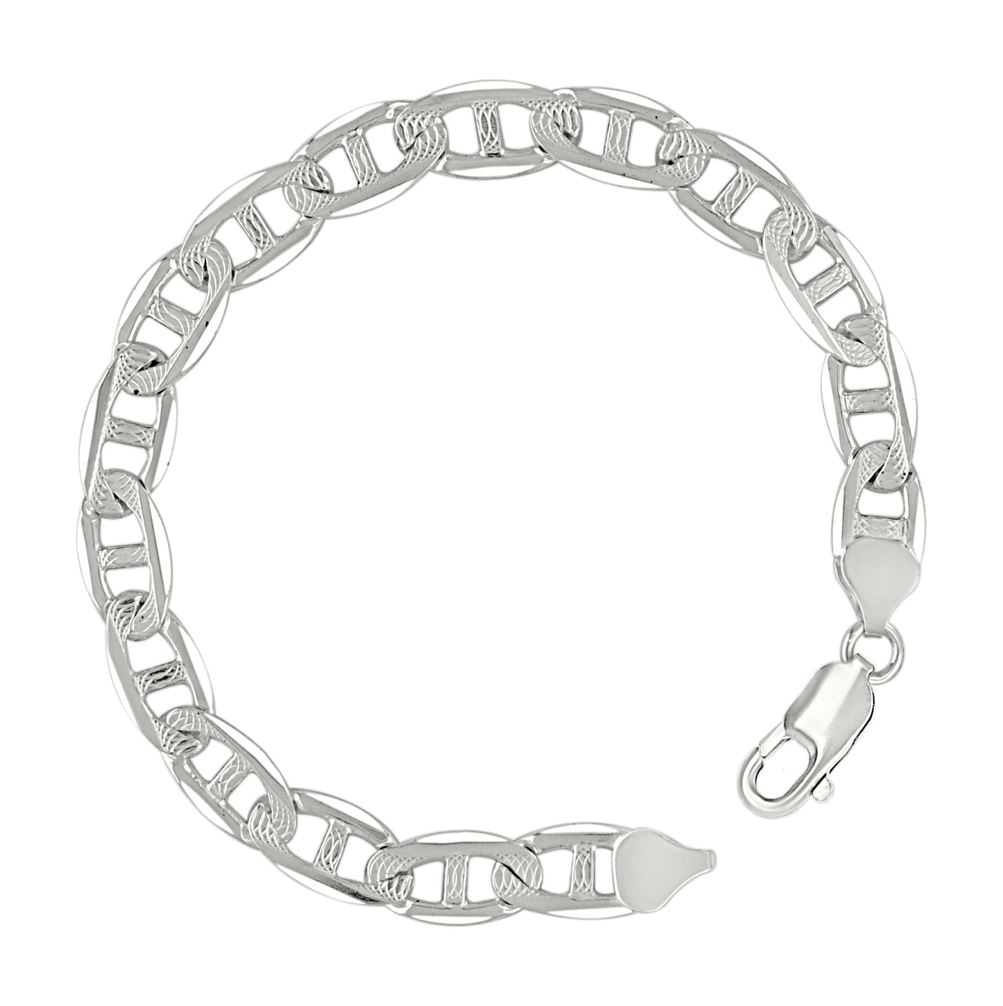 Sterling Silver Solid Classic Mariner Chain Silver