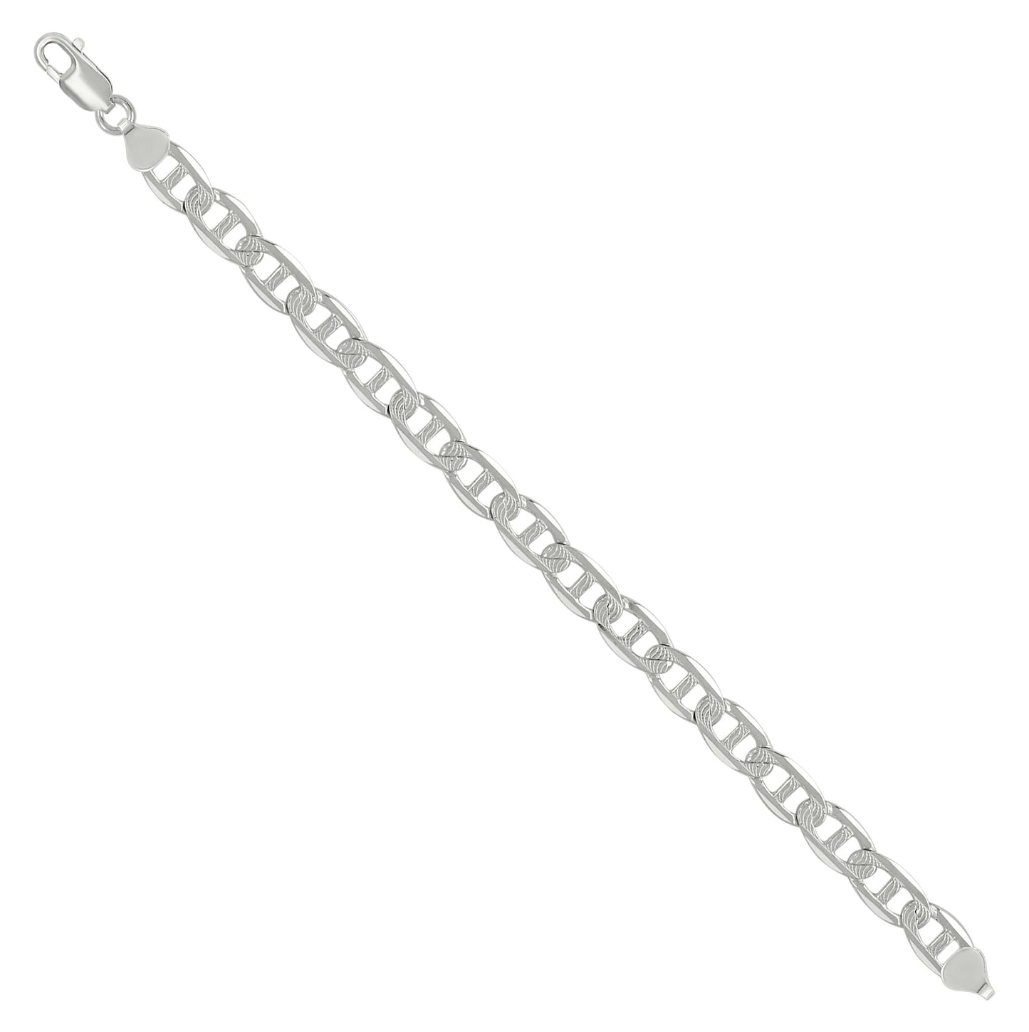 Sterling Silver Solid Classic Mariner Chain Silver