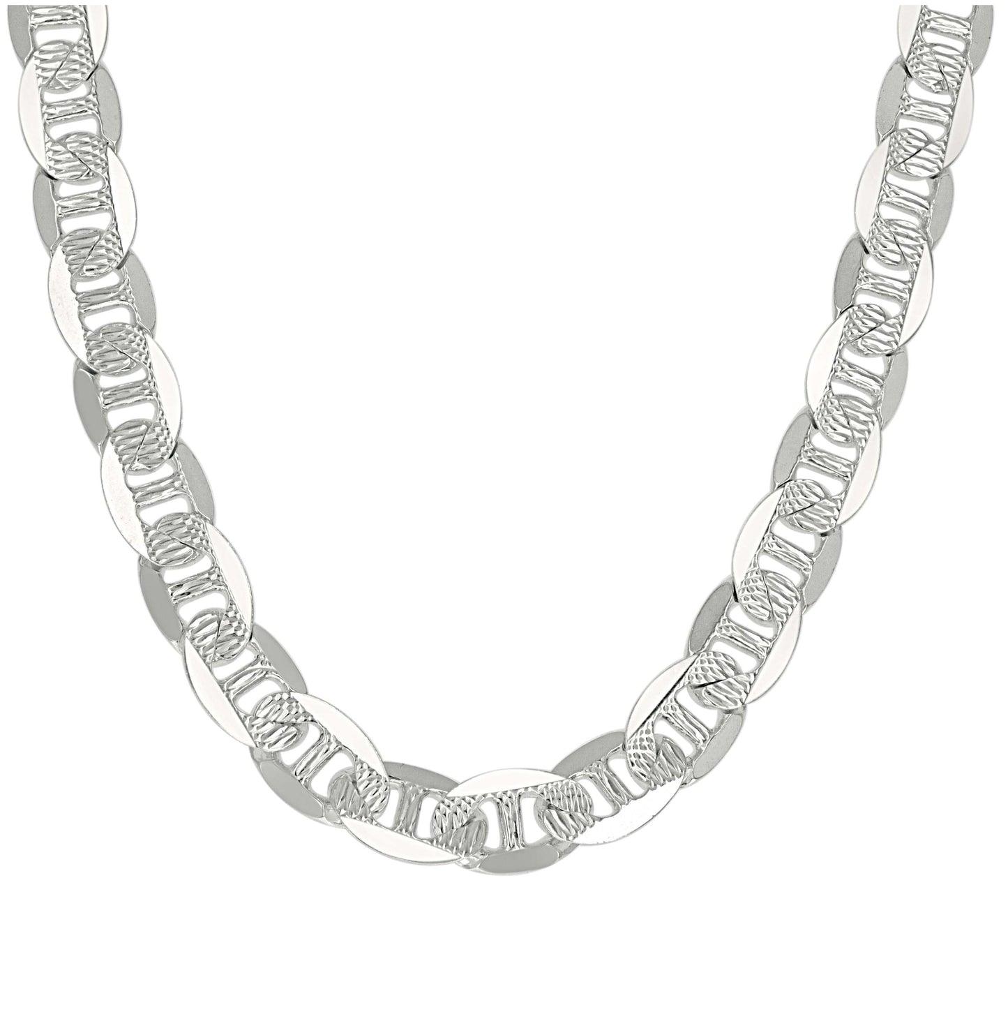 Sterling Silver Solid Classic Mariner Chain Silver