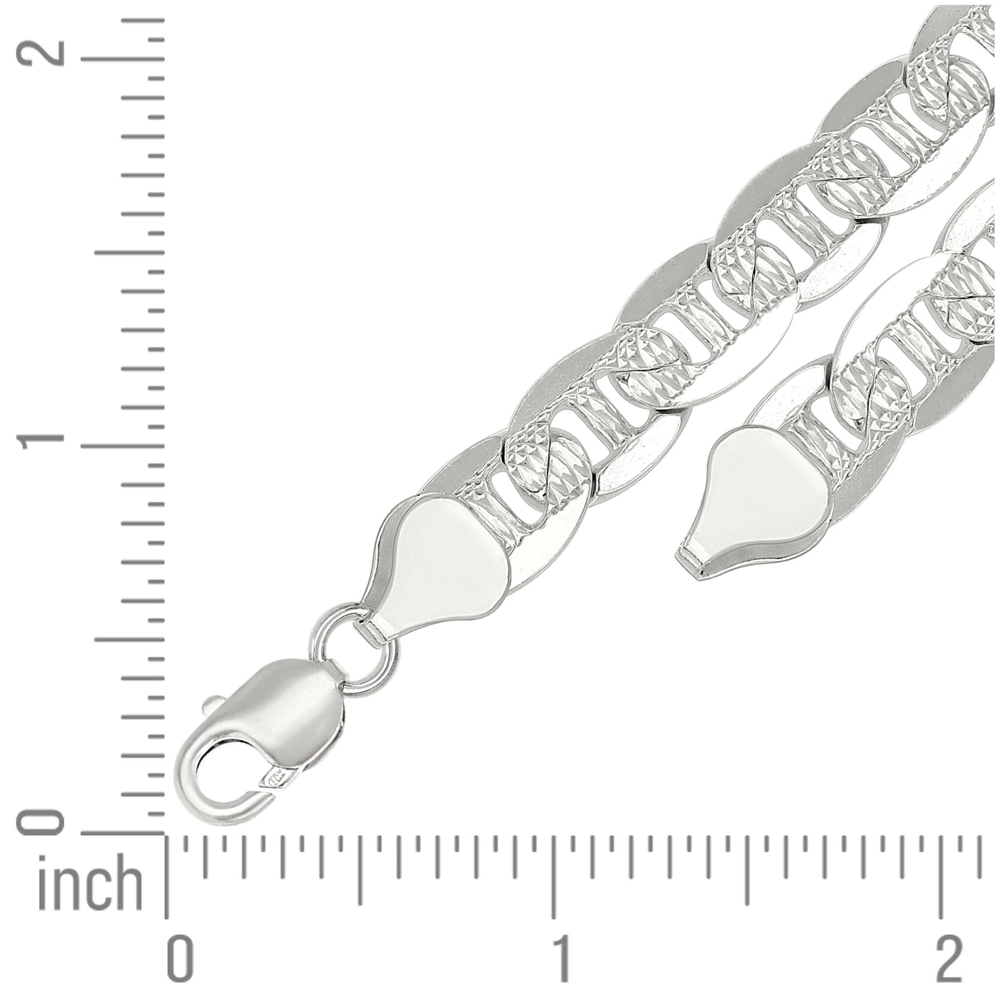 Sterling Silver Solid Classic Mariner Chain Silver