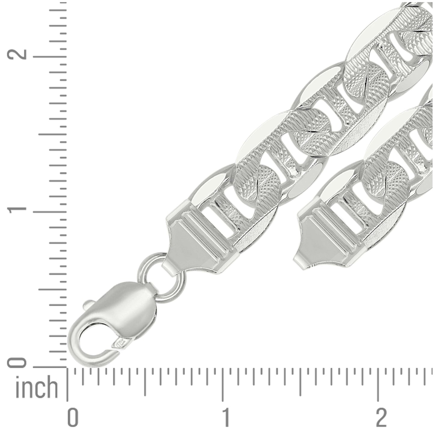 Sterling Silver Solid Classic Mariner Chain Silver