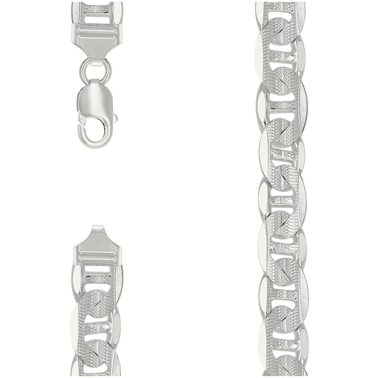 Sterling Silver Solid Classic Mariner Chain Silver
