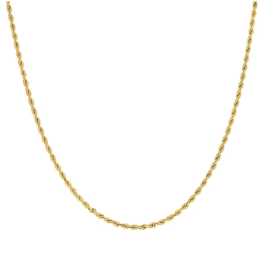 Yellow Stainless Steel Unisex 3mm 16-30 Inches Rope Fashion Chain Necklace