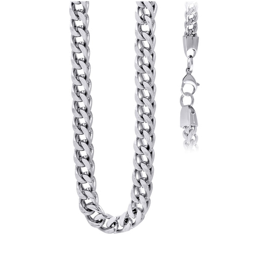 Stainless Steel Or Yellow-Tone Unisex Franco Fashion Chain Necklace