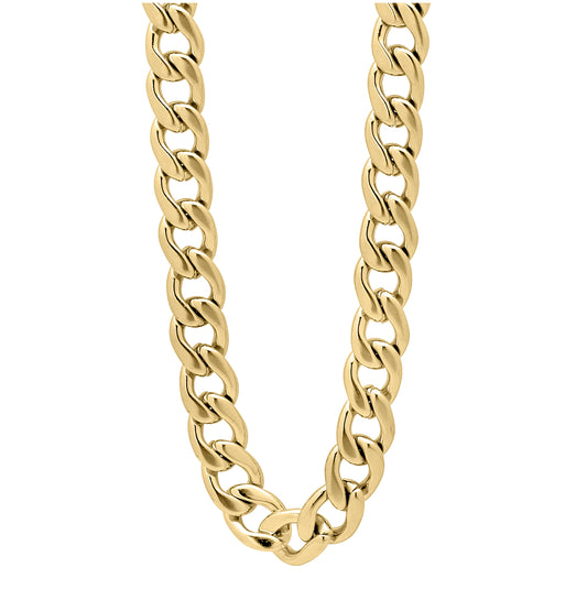 Stainless Steel Or Yellow-Tone Unisex 7mm 16-40 Inches Cuban Fashion Link Chain Necklace