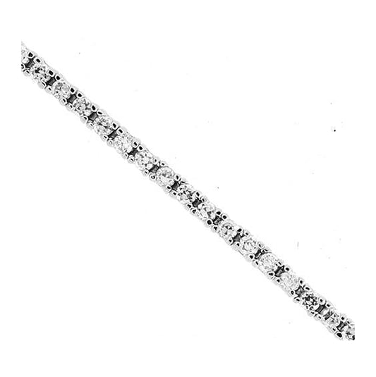 Sterling Silver Womens Cubic Zirconia Fancy Link Bracelet