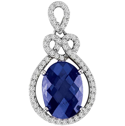 Sterling Silver Womens Cubic Zirconia Fashion Charm Pendant