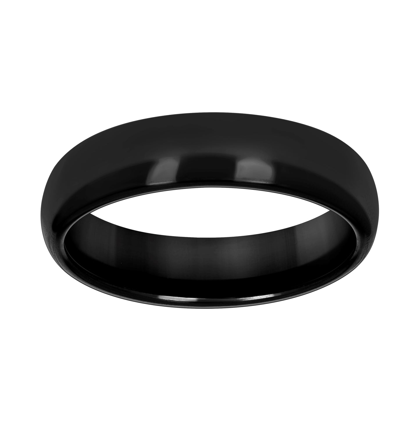 Tungsten Black Polished Comfort-fit 6mm Sizes 7 - 14 Bridal Anniversary Engagement Wedding Band