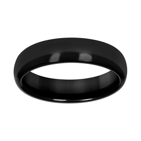 Tungsten Black Polished Comfort-fit 6mm Sizes 7 - 14 Bridal Anniversary Engagement Wedding Band