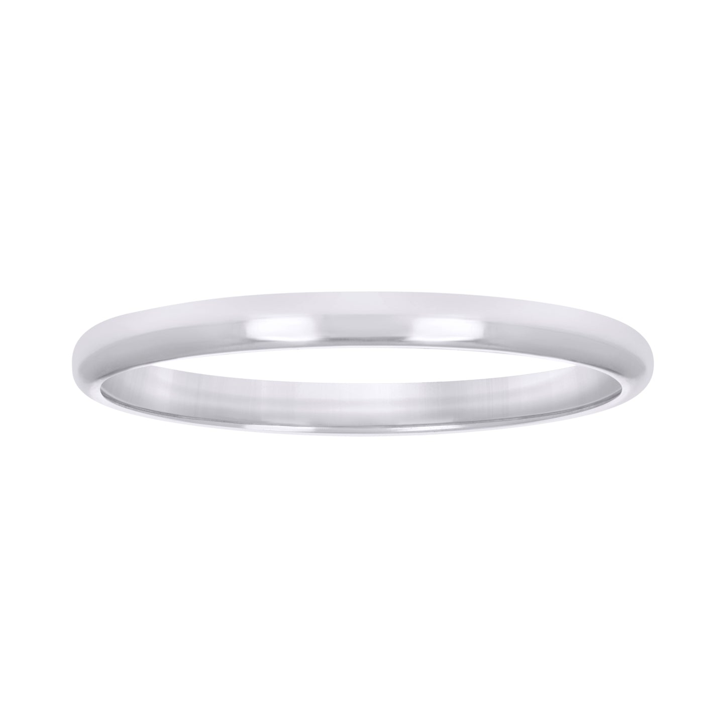 10K White Gold Unisex Comfort-Fit Bridal Anniversary Engagement Wedding Band Ring