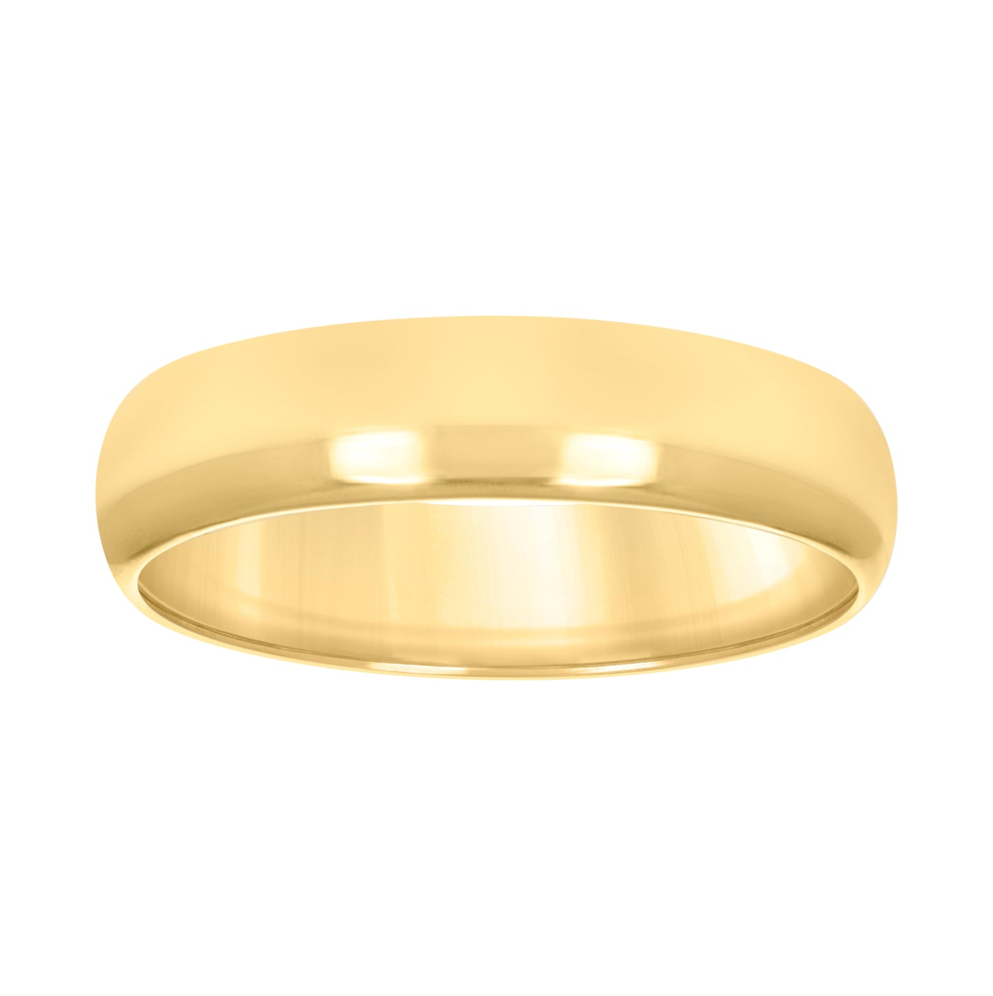 10K Yellow Gold Unisex Comfort-Fit Bridal Anniversary Engagement Wedding Band Ring