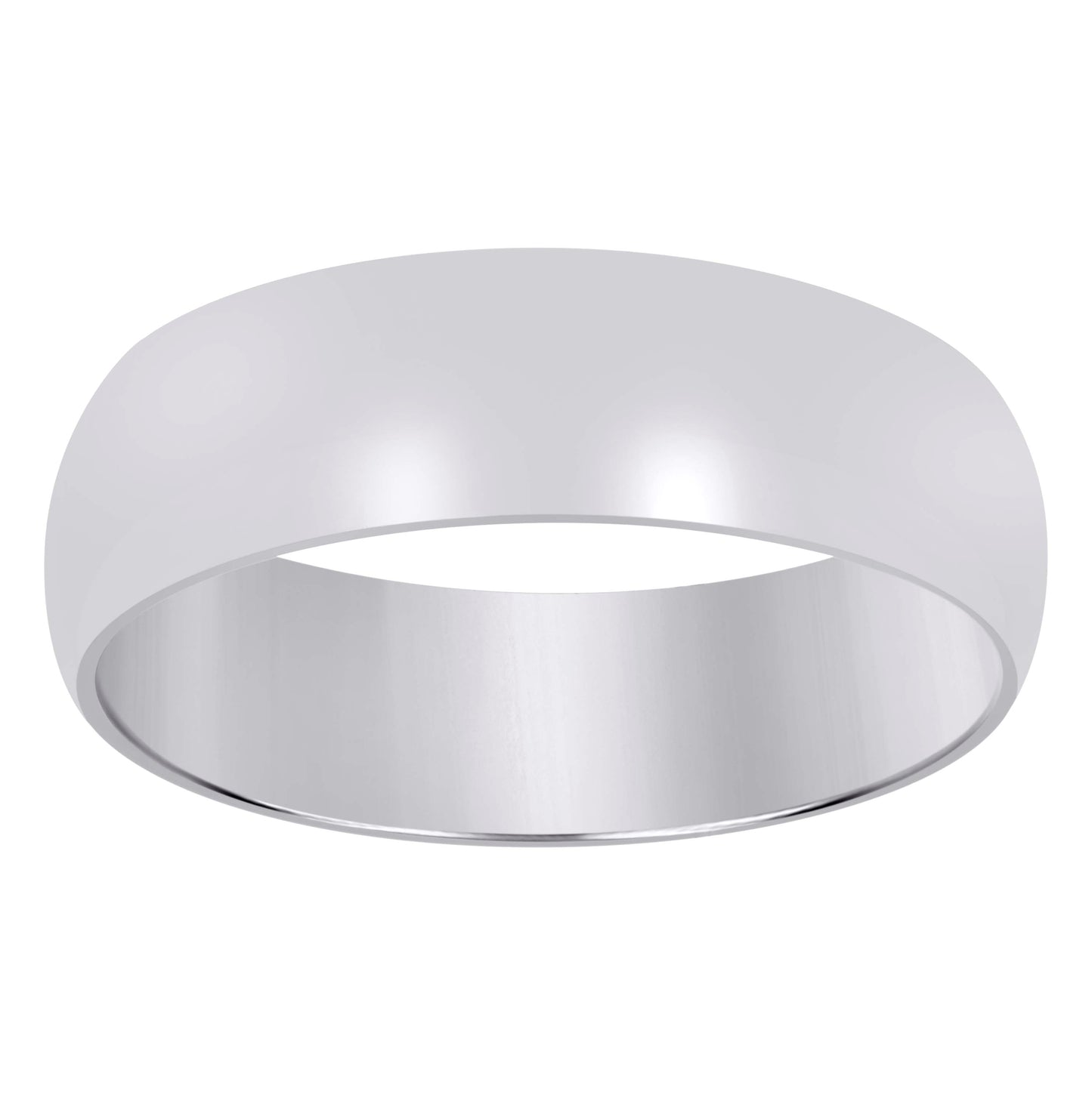 10K White Gold Unisex Comfort-Fit Bridal Anniversary Engagement Wedding Band Ring