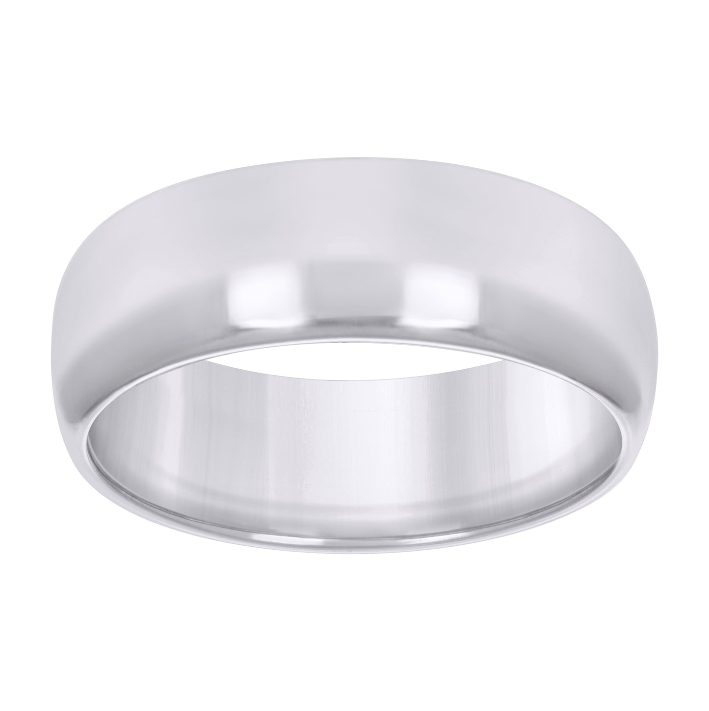 10K White Gold Unisex Comfort-Fit Bridal Anniversary Engagement Wedding Band Ring