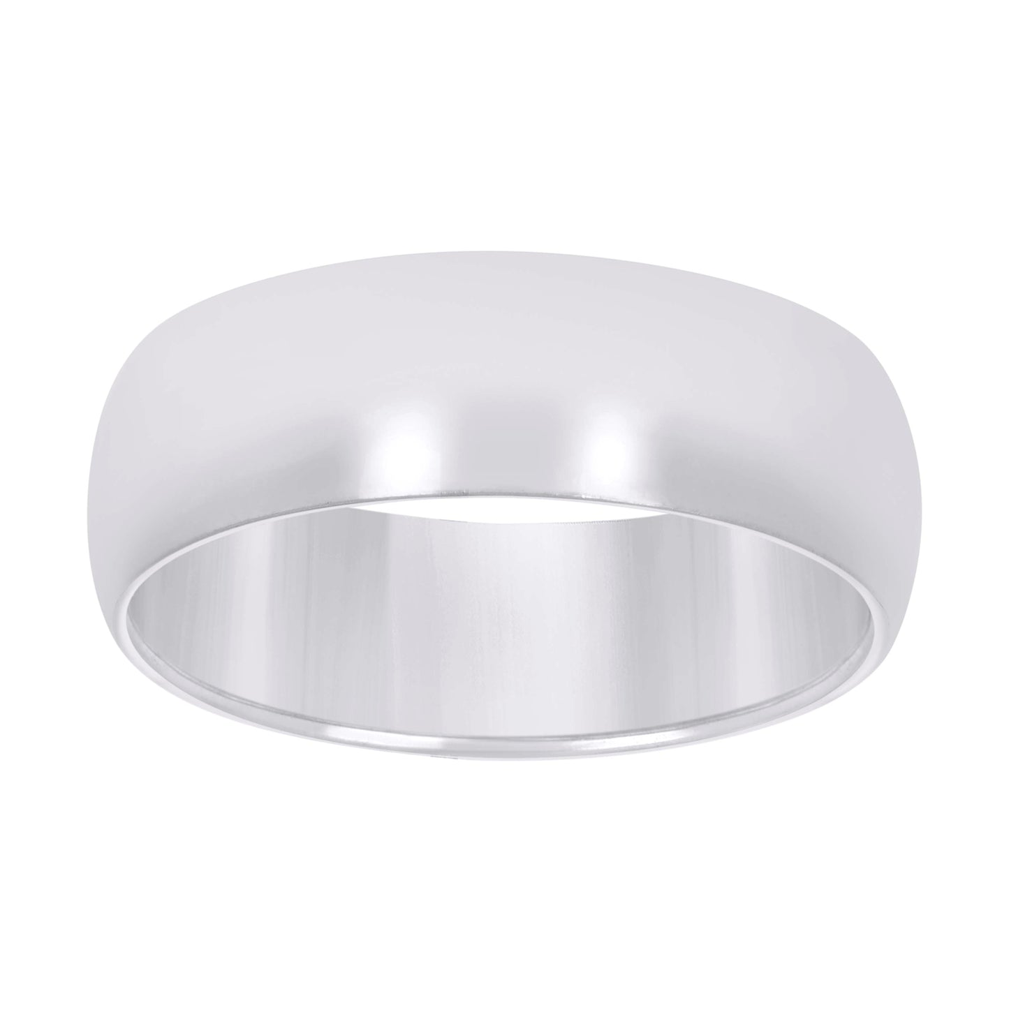 10K White Gold Unisex Comfort-Fit Bridal Anniversary Engagement Wedding Band Ring