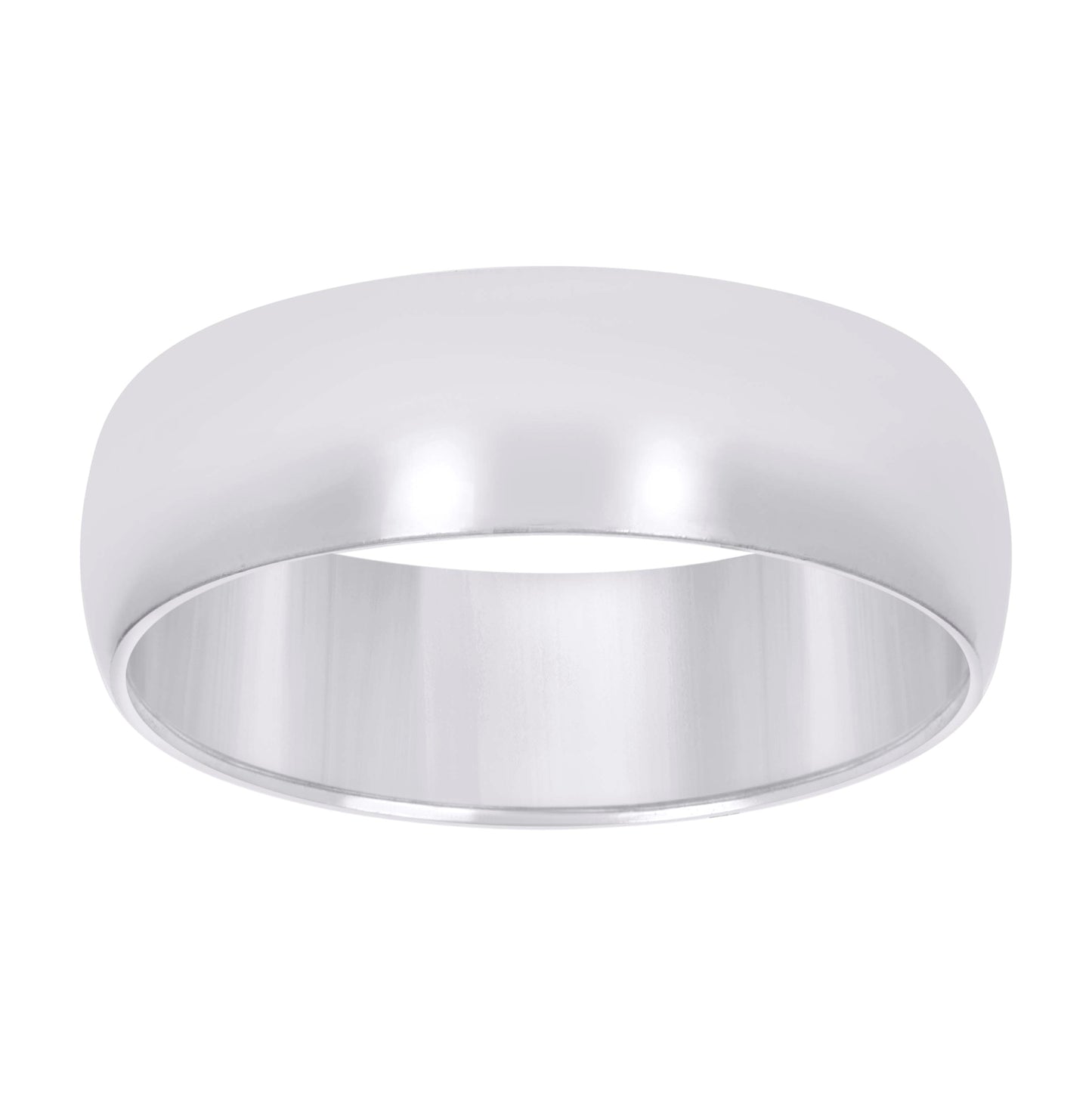 10K White Gold Unisex Comfort-Fit Bridal Anniversary Engagement Wedding Band Ring