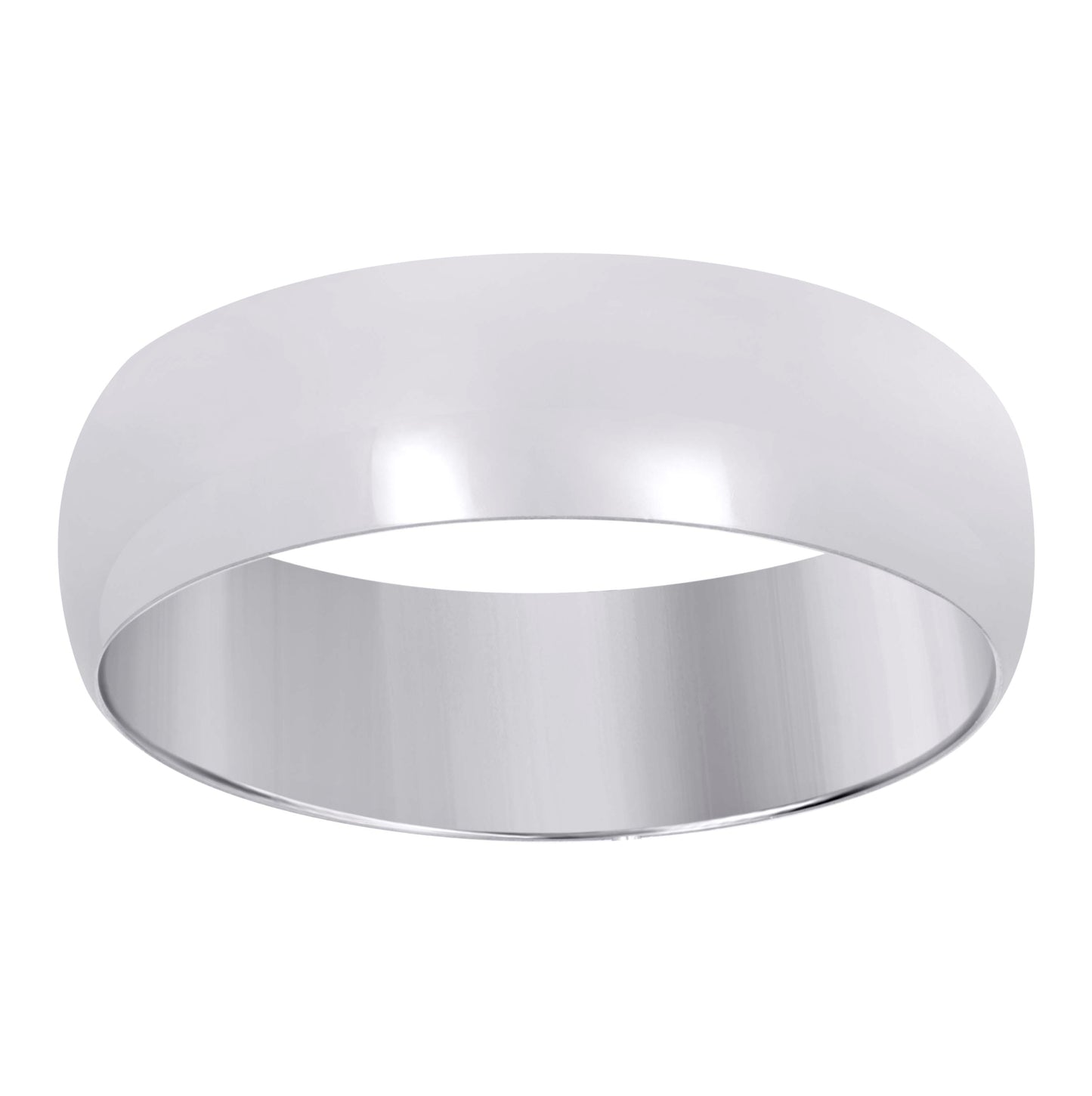 10K White Gold Unisex Comfort-Fit Bridal Anniversary Engagement Wedding Band Ring