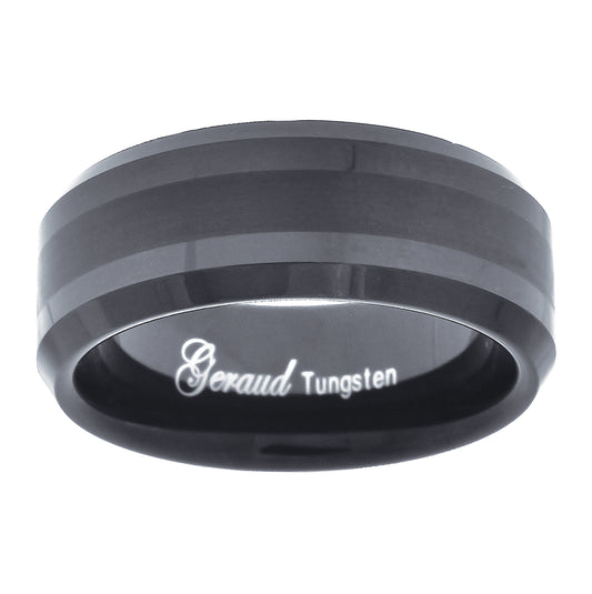 Tungsten Black Polished Comfort-fit 6mm Sizes 7 - 14 Bridal Anniversary Engagement Wedding Band