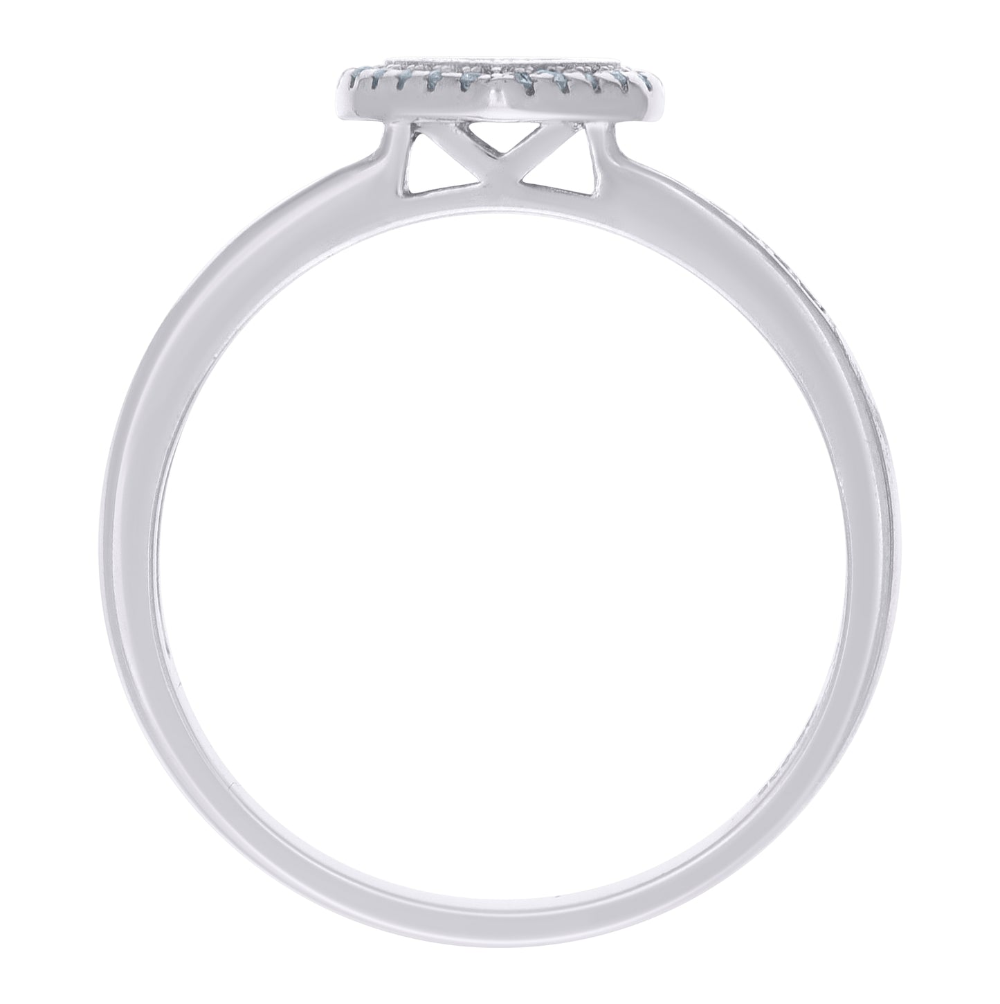 Sterling Silver White Cubic-Zirconia Heart Trio Bridal Anniversary Wedding Engagement Band Ring