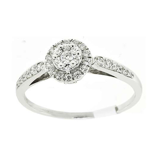 Sterling Silver Women's Cubic-Zirconia Bridal Anniversary Engagement Wedding Ring