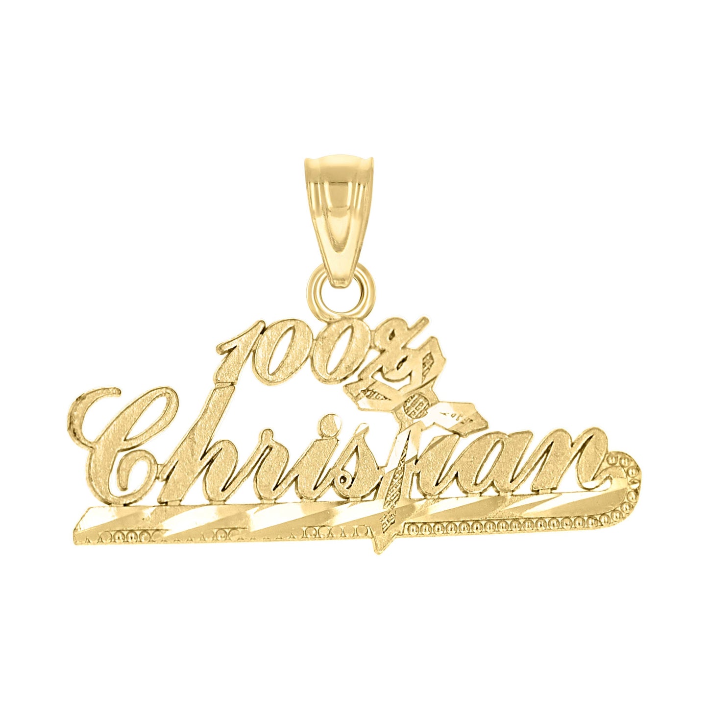 10K Yellow Gold Mens Women 100% Christian Religious Charm Pendant