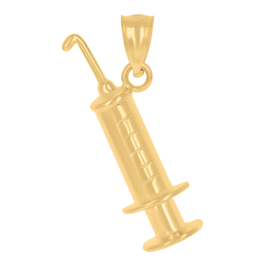 10K Yellow Gold Mens Injection Charm Pendant