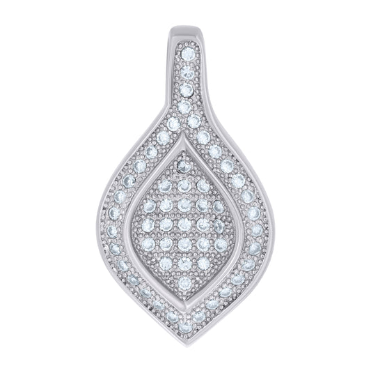 Sterling Silver Womens Cubic-Zirconia Fashion Charm Pendant