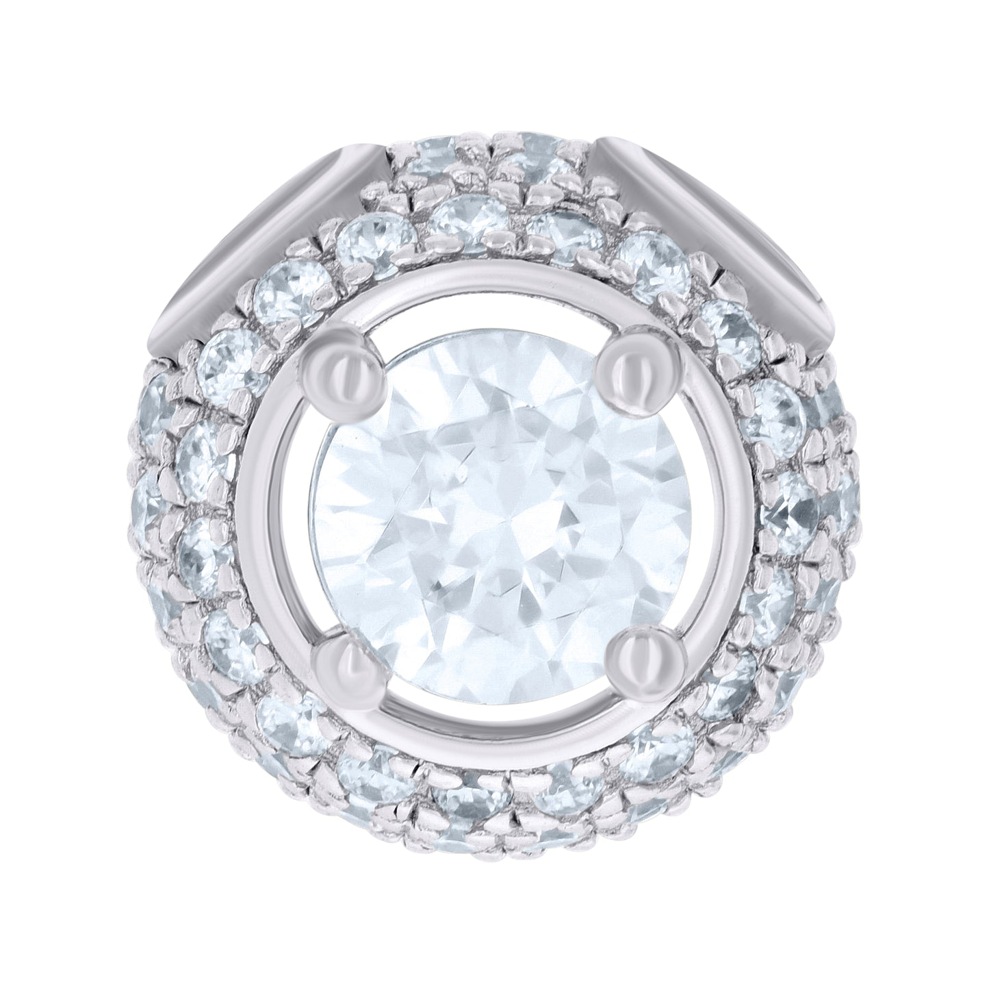 Sterling Silver Women Cubic-Zirconia Fashion Charm Pendant