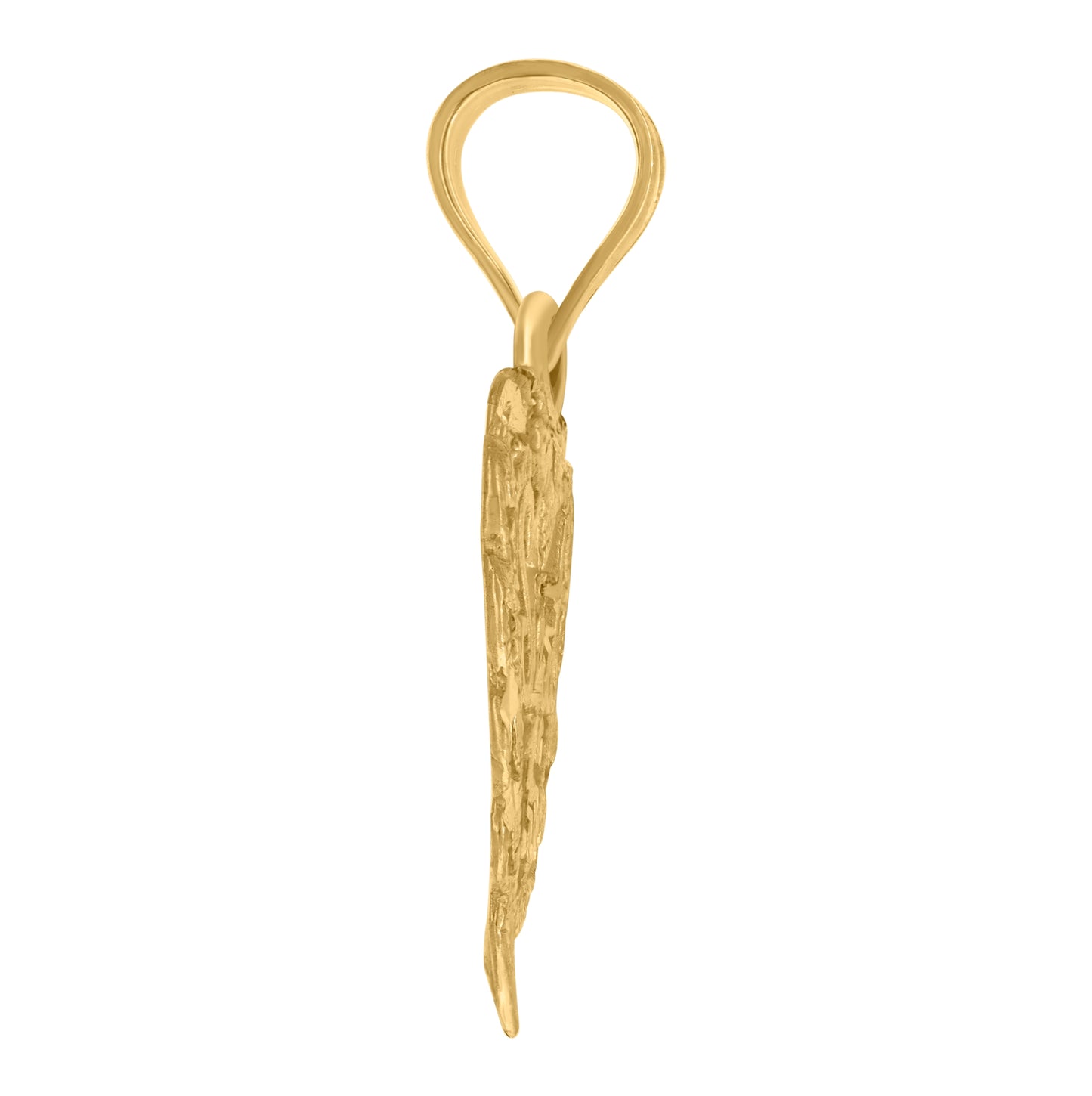 10K Yellow Gold Womens Diamond-Cut Sweet 16 Heart Charm Pendant