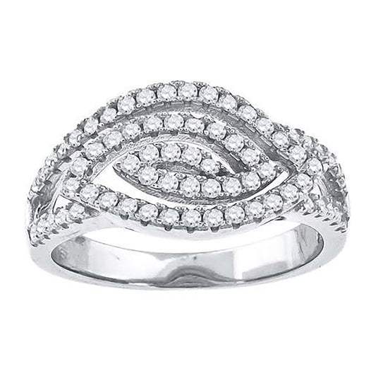 Sterling Silver Womens Cubic-Zirconia Marquise Head Fashion Bridal Anniversary Wedding Engagement Band Ring