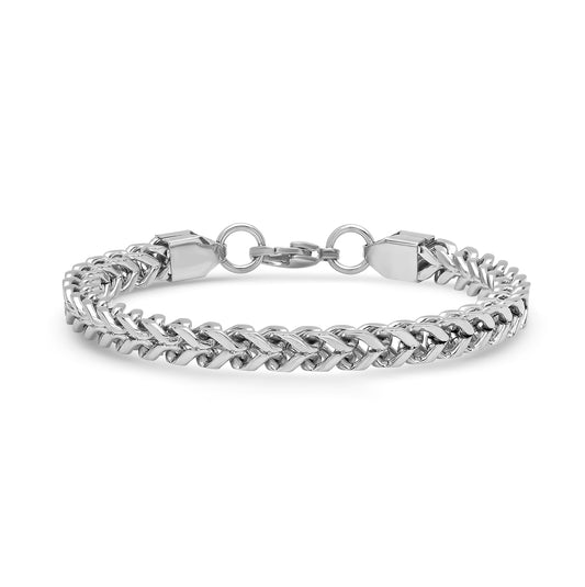 Stainless Steel Mens Wheat Chain Bracelet